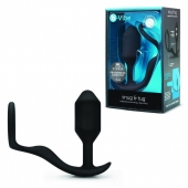 Черное эрекционное кольцо с анальным плагом Snug   Tug - b-Vibe - в Красноярске купить с доставкой