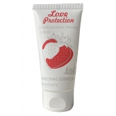 Лубрикант на водной основе с ароматом малины Love Protection Strawberry - 50 мл. - Lola Games - купить с доставкой в Красноярске