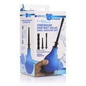 Анальный душ с 3 насадками Premium One-way Valve Anal Douche Set - XR Brands - купить с доставкой в Красноярске