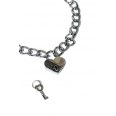 Серебристый ошейник Embrace с ключиком - Lola Games - купить с доставкой в Красноярске