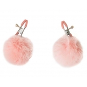 Зажимы на соски Angelic с розовыми меховыми шариками - Lola Games - купить с доставкой в Красноярске Зажимы на соски Angelic с розовыми меховыми шариками - Lola Games - купить с доставкой в Красноярске