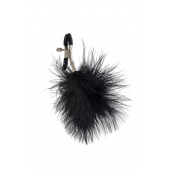 Зажимы на соски с черным пухом Euphoric - Lola Games - купить с доставкой в Красноярске Зажимы на соски с черным пухом Euphoric - Lola Games - купить с доставкой в Красноярске