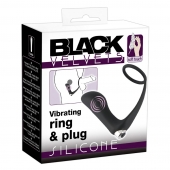 Черное эрекционное кольцо с анальной вибропробкой Vibrating Ring   Plug - Orion - в Красноярске купить с доставкой