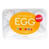 Набор из 6 мастурбаторов Tenga EGG Easy Beat с различным рельефом - Tenga - в Красноярске купить с доставкой