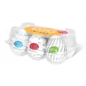 Набор из 6 мастурбаторов Tenga EGG Easy Beat с различным рельефом - Tenga - в Красноярске купить с доставкой