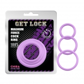 Набор из 3 сиреневых эрекционных колец Magnum Force Cock Ring - Chisa - в Красноярске купить с доставкой