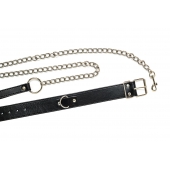 Черный ошейник с поводком Wild - Lola Games - купить с доставкой в Красноярске