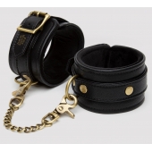 Черные оковы на ноги Bound to You Faux Leather Ankle Cuffs - Fifty Shades of Grey - купить с доставкой в Красноярске