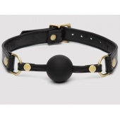 Черный кляп-шар Bound to You Faux Leather Ball Gag - Fifty Shades of Grey - купить с доставкой в Красноярске