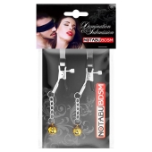 Оригинальные зажимы на соски с желтыми шариками - Notabu - купить с доставкой в Красноярске