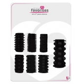Набор из 7 черных насадок PENIS SLEEVES SET - Dream Toys - в Красноярске купить с доставкой