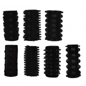 Набор из 7 черных насадок PENIS SLEEVES SET - Dream Toys - в Красноярске купить с доставкой