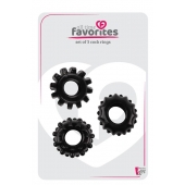 Набор из 3 черных эрекционных колец SET OF 3 COCKRINGS - Dream Toys - в Красноярске купить с доставкой