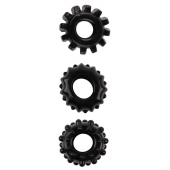 Набор из 3 черных эрекционных колец SET OF 3 COCKRINGS - Dream Toys - в Красноярске купить с доставкой