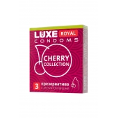 Презервативы с ароматом вишни LUXE Royal Cherry Collection - 3 шт. - Luxe - купить с доставкой в Красноярске
