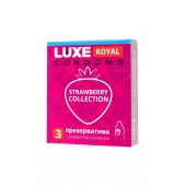 Презервативы с ароматом клубники LUXE Royal Strawberry Collection - 3 шт. - Luxe - купить с доставкой в Красноярске