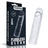 Прозрачная насадка-удлинитель Flawless Clear Penis Sleeve Add 1 - 15,5 см. - Lovetoy - в Красноярске купить с доставкой