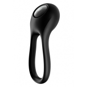 Черное эрекционное виброкольцо Majestic Duo - Satisfyer - в Красноярске купить с доставкой