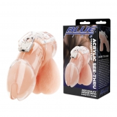 Прозрачная клетка целомудрия Acrylic See-thru Chastity Cage - BlueLine - купить с доставкой в Красноярске
