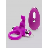 Лиловое виброкольцо с пультом ДУ Remote Control Cock Ring - Happy Rabbit - в Красноярске купить с доставкой