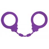Фиолетовые силиконовые наручники Suppression - Lola Games - купить с доставкой в Красноярске