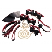 Черно-красный бондажный набор Bow-tie - ToyFa - купить с доставкой в Красноярске