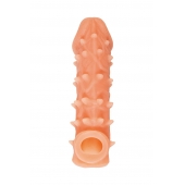 Телесная закрытая насадка с пупырышками Cock Sleeve Size M - 15,6 см. - KOKOS - в Красноярске купить с доставкой