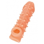 Телесная закрытая насадка с пупырышками Cock Sleeve Size L - 17,6 см. - KOKOS - в Красноярске купить с доставкой
