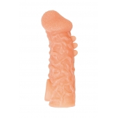 Телесная закрытая насадка с шершавой головкой Cock Sleeve Size M - 15,6 см. - KOKOS - в Красноярске купить с доставкой