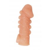 Телесная закрытая насадка с шишечками Cock Sleeve Size S - 13,8 см. - KOKOS - в Красноярске купить с доставкой