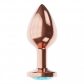 Пробка цвета розового золота с малиновым кристаллом Diamond Topaz Shine L - 8,3 см. - Lola Games - купить с доставкой в Красноярске