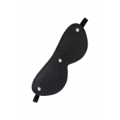 Черная кожаная маска Anonymo с мягким подкладом - ToyFa - купить с доставкой в Красноярске Черная кожаная маска Anonymo с мягким подкладом - ToyFa - купить с доставкой в Красноярске