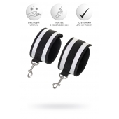 Серебристо-черные наручники Anonymo - ToyFa - купить с доставкой в Красноярске