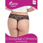 Стильные кружевные трусики-стринги + презервативы - Arlette Lingerie купить с доставкой