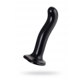 Черный стимулятор для пар P G-Spot Dildo Size L - 19 см. - Strap-on-me - в Красноярске купить с доставкой