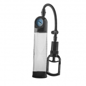 Прозрачная вакуумная помпа с манометром Deluxe Penis Pump - Dream Toys - в Красноярске купить с доставкой
