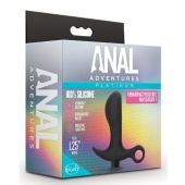 Черный анальный вибратор Silicone Vibrating Prostate Massager 01 - 10,8 см. - Blush Novelties - в Красноярске купить с доставкой