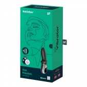 Черный анальный вибратор Hot Passion с функцией нагрева - Satisfyer - в Красноярске купить с доставкой