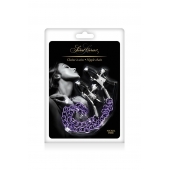 Зажимы для сосков с фиолетовой цепочкой Sweet Caress Nipple Chain - Sweet Caress - купить с доставкой в Красноярске