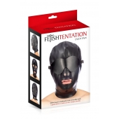 Маска-шлем с отверстием для рта и съемными шорами - Fetish Tentation - купить с доставкой в Красноярске
