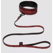 Стильный ошейник с поводком Reversible Faux Leather Collar and Lead - Fifty Shades of Grey - купить с доставкой в Красноярске