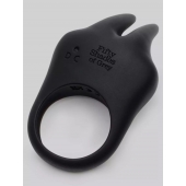 Черное эрекционное виброкольцо Sensation Rechargeable Vibrating Rabbit Love Ring - Fifty Shades of Grey - в Красноярске купить с доставкой