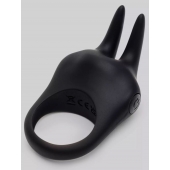 Черное эрекционное виброкольцо Sensation Rechargeable Vibrating Rabbit Love Ring - Fifty Shades of Grey - в Красноярске купить с доставкой