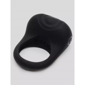 Черное эрекционное виброкольцо Sensation Rechargeable Vibrating Love Ring - Fifty Shades of Grey - в Красноярске купить с доставкой