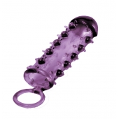 Закрытая фиолетовая насадка с пупырышками SAMURAI PENIS SLEEVE PURPLE - 14,5 см. - NMC - в Красноярске купить с доставкой