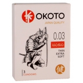 Тонкие презервативы OKOTO Thin Extra Soft - 3 шт. - Sitabella - купить с доставкой в Красноярске