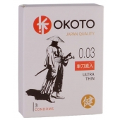 Ультратонкие презервативы OKOTO Ultra Thin - 3 шт. - Sitabella - купить с доставкой в Красноярске