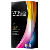 Цветные ароматизированные презервативы VITALIS PREMIUM color   flavor - 12 шт. - Vitalis - купить с доставкой в Красноярске