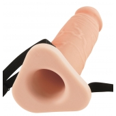 Телесный реалистичный фаллоимитатор с полостью Silicone Hollow Extension - 20 см. - Pipedream - купить с доставкой в Красноярске