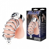 Серебристая клетка для члена Urethral Play Cage - BlueLine - купить с доставкой в Красноярске